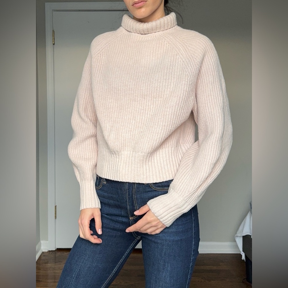 H&M Cream Knit Turtleneck Sweater